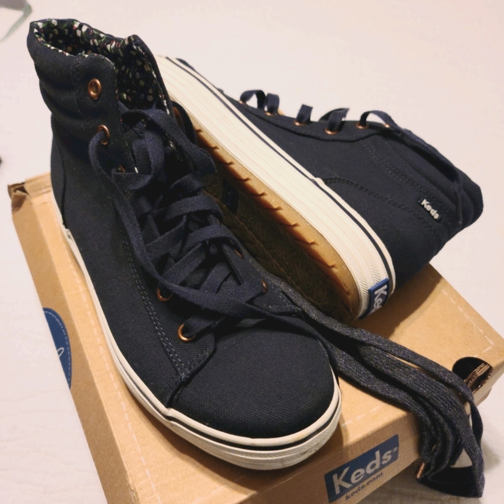 Keds high rise lace up sneakers